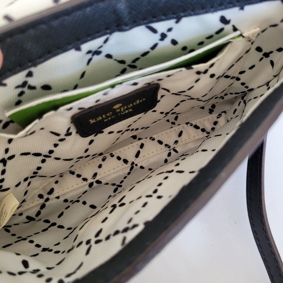 Kate Spade Newbury Lane Sally Crossbody Bag Black Saffiano Leather Turnlock Smal - Picture 7 of 9